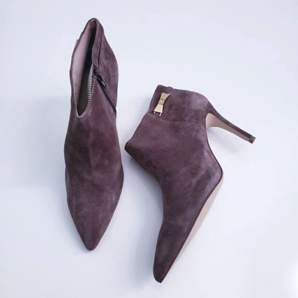 Kate Spade Velvet Pointed Toe Ankle Booties